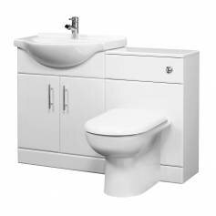 Tudelia Basin Units - 1015mm Gloss White Suite with Toilet and Basin 