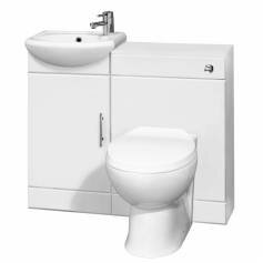 Marsten Basin Units - 885mm Gloss White Suite with Toilet and Basin 