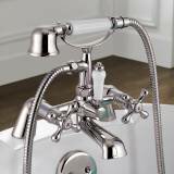 Carrington Bath Shower Mixer - Traditional Tap with Hand Held Shower 