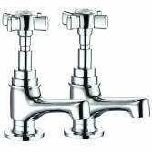 Lydford Traditional Hot and Cold Basin Taps 
