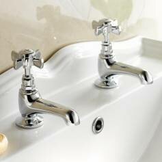 Lydford Traditional Basin Taps - Hot and Cold 