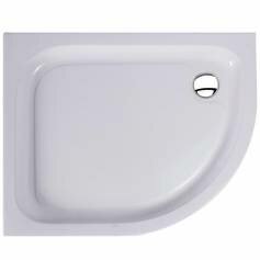 Offset Quadrant Acrylic Easy Plumb Shower Enclosure Tray - 1000x800mm Left 