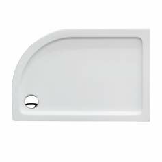 Offset Quadrant Acrylic Easy Plumb Shower Enclosure Tray - 1200x800mm Left 