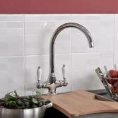 Victoria Traditional Kitchen Mixer Tap, Chrome 
