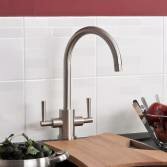 Tolmer Kitchen Mixer Tap, Brushed Steel 