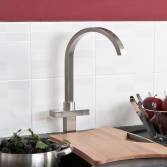 Linville Kitchen Mixer Tap, Brushed Steel 