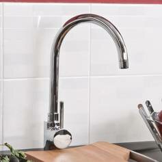 Cascade Monobloc Kitchen Taps - Swivel Spout 