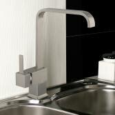 Virginia Kitchen Mixer Tap, Brushed Steel 