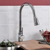 Tiffany Kitchen Mixer Tap with Pull Out Spray, Chrome 