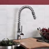 Fango Kitchen Mixer Tap with Pull Out Hose, Chrome 