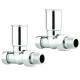 Modern Premium Straight Towel Radiator Valves - 15mm Connection Modern Premium Straight Towel Radiator Valves - 15mm Connection