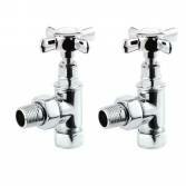 Victoria Traditional Angled Towel Radiator Valves 