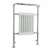 Traditional Victoria Towel Rail Radiator - 8 Column White and Chrome 