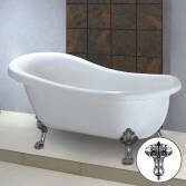 Victoria Traditional Slipper Bath with Ball Feet, Small 
