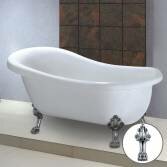Victoria Traditional Slipper Bath with Dragon Feet, Small 