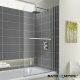 EasyClean Shower Bath Screen with Towel Rail - 800mm - Premium Range