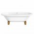 Victoria Traditional Roll Top Bath with Light Oak Feet - 1790mm