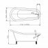 Victoria Slipper Bath Traditional Roll Top with Ball Feet - 1570mm