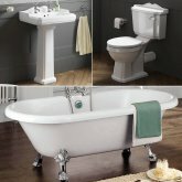 1700x750mm Victoria Roll Top Free Standing Bath Suite - Dragon Feet