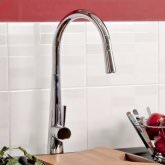 Della Chrome Plated Kitchen Mixer Tap - Pull Out Spray