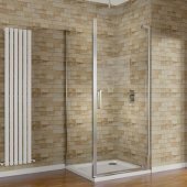 900x760mm - 8mm Glass - EasyClean Hinged Door Corner Shower Enclosure - Premium Range