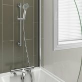 Exposed Multi-Function Thermostatic Bath Filler Shower Kit - Bath Mounted - Ventas Premium Range