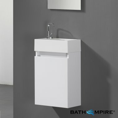 Newlands Bathroom Sink Cabinet - 400mm Wall Mounted Unit - White