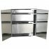 Sterling Stainless Steel Bathroom Cabinet with Twin Mirrors - 600mm