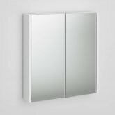 600mm Gloss White Double Door Mirror Cabinet