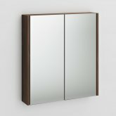 600mm Walnut Double Door Mirror Cabinet