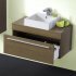 Redmond Oak 900mm Counter Top Basin Drawer Unit - Wall Mounted