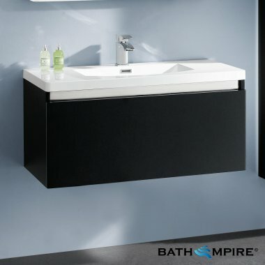 900 mm Wall Mounted Vanity Basin Unit | Gloss Black | Onyx 900 mm Wall Mounted Vanity Basin Unit | Gloss Black | Onyx