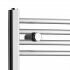 1000x600mm Chrome Curved Rail Ladder Towel Radiator - Nancy Basic 20mm Tubes