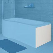 750x510mm P-Shaped Bath End Panel - Gloss White