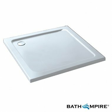 Square Stone Shower Tray | Slim Cubicle Tray 900x900 | BathEmpire