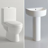 Stockholm Close Coupled Toilet & Pedestal Basin Set