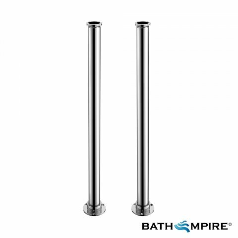 Two Standpipes for Freestanding Bath Taps | Chrome - BathEmpire Two Standpipes for Freestanding Bath Taps