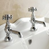 Victoria II Traditional Hot and Cold Basin Taps